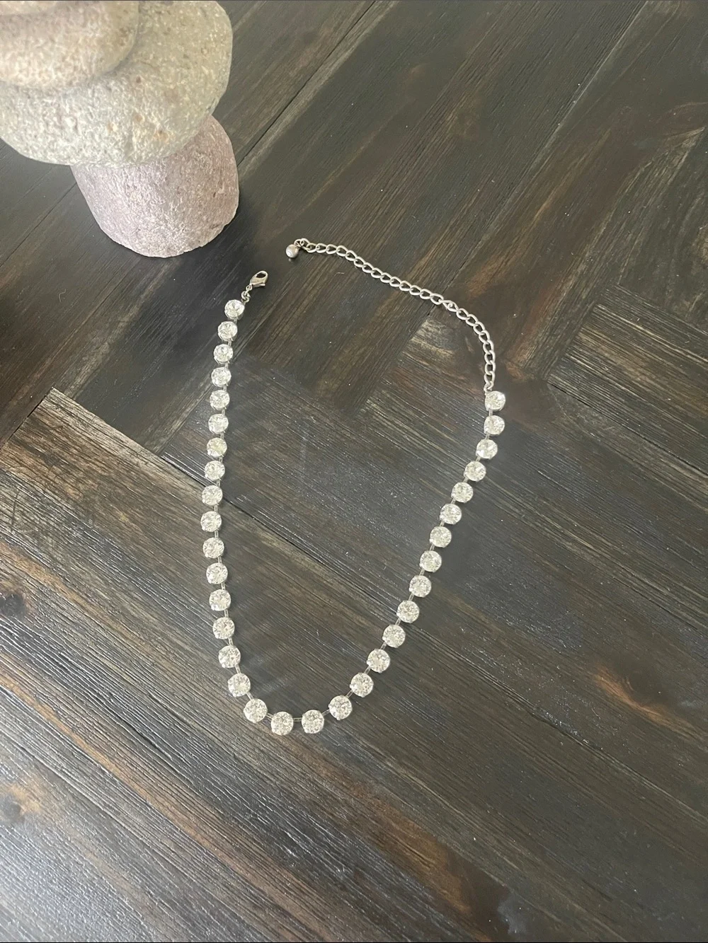 Cubic zirconia  Necklace in Silver